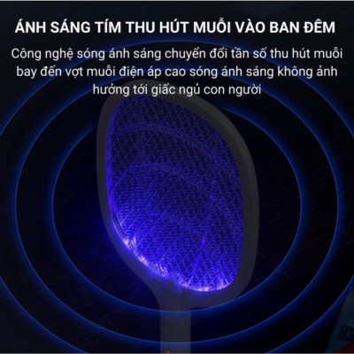 Vợt Muỗi Thông Minh, Vợt Muỗi Kiêm Đèn Bắt Muỗi 3in1 - Hàng Nhập Khẩu