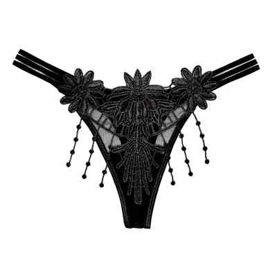 Quần lót nữ lọt khe dây tua rua bông hoa ở trước
