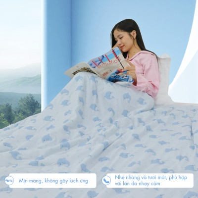 [CHĂN HÈ MÁT LẠNH] Mền lạnh I Cool Advance NIN House NM8028 160x210cm | Chăn chần cotton Ice Silk, Chăn điều hoà nhiều độ