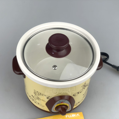 Nồi Kho Cá Thịt,Nấu Chậm,Nấu Cháo ,Chưng Yến 1.5L Fujika KC15 Màu Vàng-Hàng chính hãng