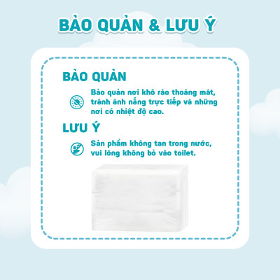 Thùng 08 gói khăn vải khô đa năng cao cấp EcoWipes 250gr/gói (Tổng 2kg) không mùi không cồn an toàn cho bé