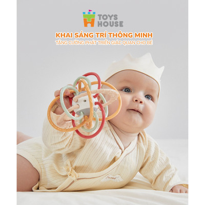 Đồ chơi bóng vòng nhựa mềm kết hợp gặm nướu cho bé ToysHouse 822-86