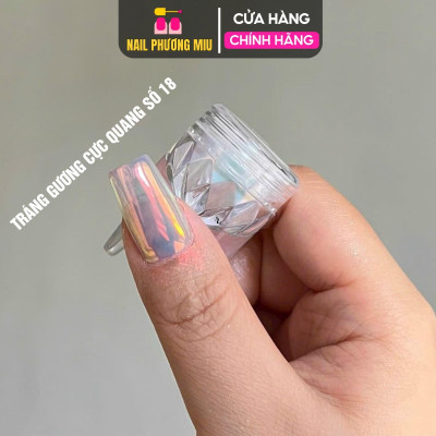 Nhũ Tráng Gương Cực Quang 2 Tone Màu 12, 18 Siêu Lấp Lánh, Dễ Phối, Làm Nail Tiện Lợi Ánh Kim Loại Và Ngọc Ánh Trai
