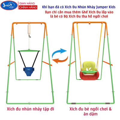 Ghế Xích Đu (Chưa Có Khung) Có Mặt Bàn Ăn Dặm Và Dây Treo Dùng Với Khung Xích Đu Nhún Nhảy Tập Đi Cho Bé JUMPER KIDS