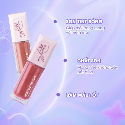 Son Bóng myKella Dưỡng Ẩm Lâu Trôi Màu Hồng