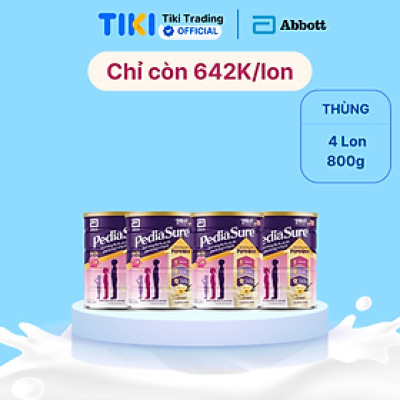 Combo 4 Sữa Bột Abbott Pediasure 800g cho trẻ 1-10 tuổi