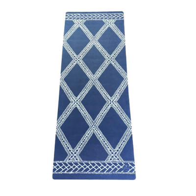 Thảm tập yoga chính hãng Yvonne, Blue Navy (TẶNG KÈM 3 PHẦN QUÀ) dày 6mm bề mặt nhám, siêu bám, chống trơn trượt, thấm hút mồ hôi, càng nhiều mồ hôi càng bám, dễ vệ sinh, bề đẹp, sang trọng