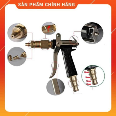 ️ Bộ dây vòi xịt nước rửa xe, tưới cây , tăng áp 3 lần, loại 7m, 10m 206236 đầu đồng,cút,nối v + đai