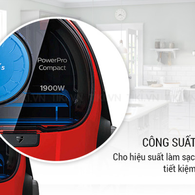 Máy Hút Bụi Philips FC9351 (1900W) - Đỏ - Hàng chính hãng