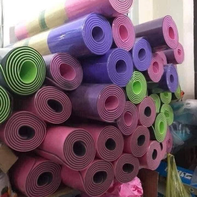 Thảm Tập Yoga Định Tuyến và loại trơn TPE Chống Trượt 6mm và 8mm