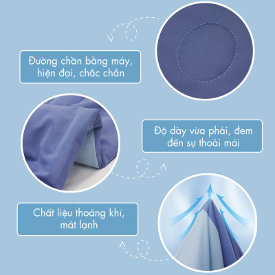 [CHĂN HÈ MÁT LẠNH] Mền lạnh I Cool Advance NIN House NM8034 1m6x2m1 | Chăn chần bông Ice Silk lạnh như tencel