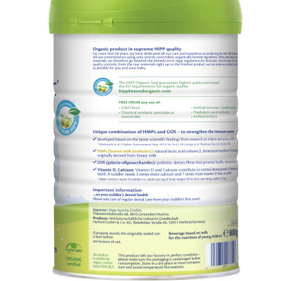 Sữa bột công thức HiPP 4 Organic Combiotic 800g cho bé từ 3 tuổi