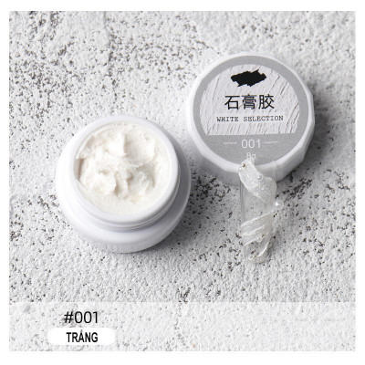 Gel Xi Măng Trắng Đen Trang Trí Móng, Chất Gel Đặc Sệt, Hiệu Ứng Sần, Làm Nail Tạo Hình Độc Đáo, Vẽ Hoa Họa Tiết