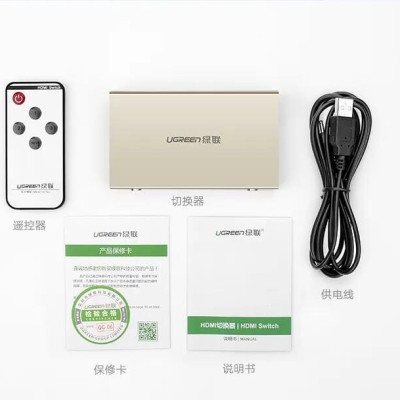 Ugreen UG4027840278TK Bộ gộp HDMI 3 vào 1 ra hỗ trợ 4K x 2K vỏ hộp kim cao cấp - HÀNG CHÍNH HÃNG