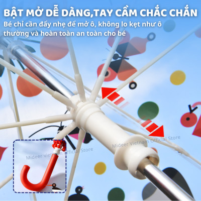 Ô cho bé gái, bé trai dù trẻ em Che Mưa Che Nắng Mideer Umbrella