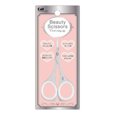 Kéo Tỉa Lông Mày Kai KQ3113 (Màu Trắng)