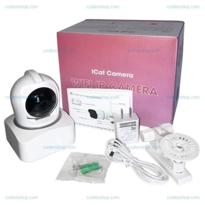 Camera Wifi Hunonic Icat 1080P Xoay 360 Độ, Theo Dõi Chuyển Động, Đàm Thoại 2 Chiều - Hàng Chính Hãng, Bảo Hành 1 Đổi 1.