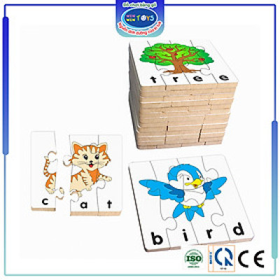 Bộ ghép hình Học chữ Tiếng Anh 1 | Winwintoys 63442 | Phát triển tư duy là logic | Đạt tiêu chuẩn CE và TCVN