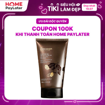 Cà phê Đắk Lắk làm sạch da chết mặt Cocoon 150ml giúp da sáng mịn da đều màu thuần chay