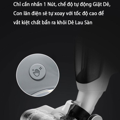 Máy hút bụi lau nhà airbot iClean Pro tích hợp tự động giặt Dẻ, 3 công việc trong 1, hút và lau chuyên sâu, hàng chính hãng