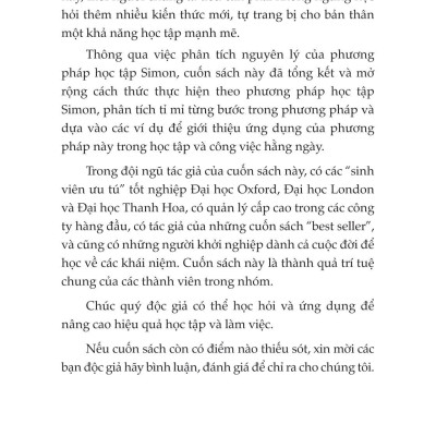 Phương Pháp Simon - Cách Học Nhanh, Nhớ Lâu Mọi Kiến Thức