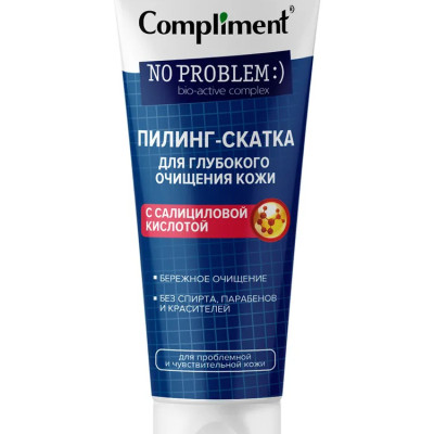 Tẩy da chết mặt dạng kì Compliment No Problem Peeling Roll sạch sâu ngừa mụn 80ml