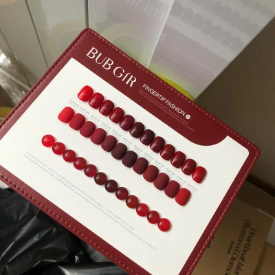 Set Sơn Gel Đỏ BUBGIR 12 Màu Không Ánh Tím Số 25 Chai 15ml Làm Nail Siêu Bóng, Chất Sơn Đặc Mướt, Tặng Bảng Màu BUB GiR Cao Cấp