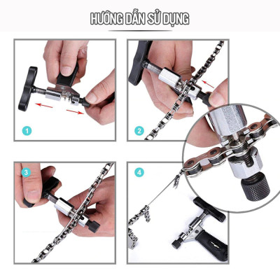 Dụng Cụ Bảo Dưỡng Kiểm Tra Sên Xích Xe Đạp, Đo Độ Mòn Xích, Vam Sên Cắt Tháo Mắt Sên Và Kềm Cắt Dây Xích Chuyên Dụng Cho Xe Đạp Mai Lee (3 món)