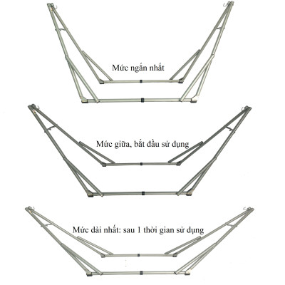 Bộ võng xếp BAN MAI: khung sơn tĩnh điện VIP và lưới mềm dày 99 ( Giao màu ngẫu nhiên )