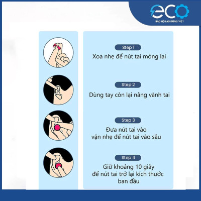 Nút bịt tai chống ồn 3M 1290 có dây, chống nước chính hãng