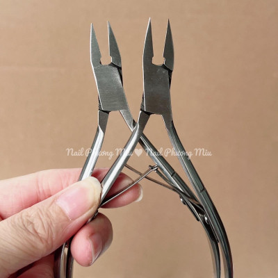 Kìm Lấy Khoé 2 Trong 1 Inox VinSall Làm Nail, Kềm Lấy Khoé Mũi Dài 1,5cm Inox Cao Cấp Nail Phương Miu