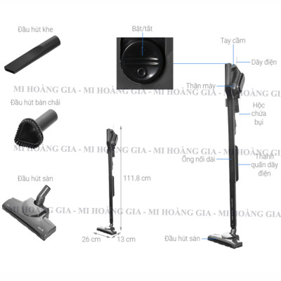 Máy Hút Bụi Deerma Cầm Tay 2 trong 1 DX700S - Hàng chính hãng