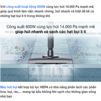 Máy Hút Bụi Deerma Cầm Tay 2 trong 1 DX700S - Hàng chính hãng