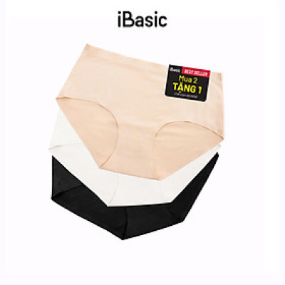 [MUA 2 TẶNG 1] Pack 3 quần lót nữ lưng cao không đường may iBasic V189