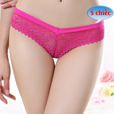 Combo 5 quần lót nữ ren lọt khe viền thun QL 8238-4