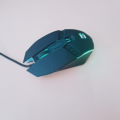 Chuột game 6D R8 1617A Led đa màu DPI 3200 - dây bọc dù chống nhiễu (đen) Hàng Chính Hãng