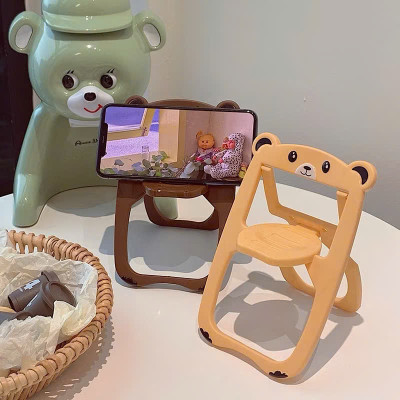 Giá Đỡ Điện Thoại Ghế Xếp Gấp Gọn Hình Gấu Cute