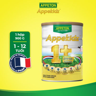 Sữa dinh dưỡng Appeton Appekidz 1+ dành cho trẻ 1-12 tuổi - Lon 900g
