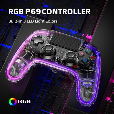 Gamepad Tay Game Không dây Bluetooth P69 RGB cho máy tính - điện thoại - máy tính bảng - hàng nhập khẩu