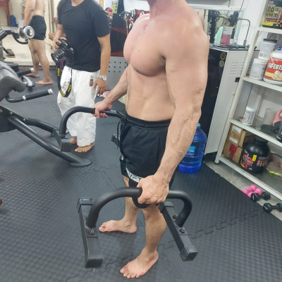 Dụng cụ hít đất, xà kép mini, dụng cụ chống đẩy, Parallettes size L (Cao 20cm) DAI NHAN, làm bằng thép, sơn tĩnh điện