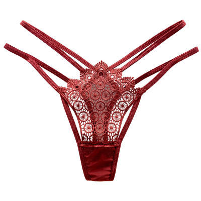 Quần lót nữ gợi cảm viền ren trái tim rỗng lưới cotton thoáng khí