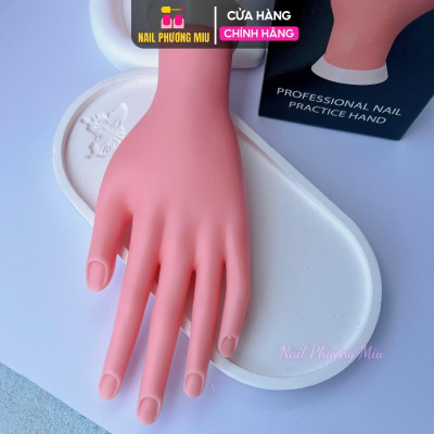 Bàn Tay Giả Silicone Tập Làm Nail Khớp Dẻo Linh Hoạt, Tái Sử Dụng Nhiều Lần Cho Người Mới Học Làm Nail Tiện Lợi bàn  tay chữ nhất