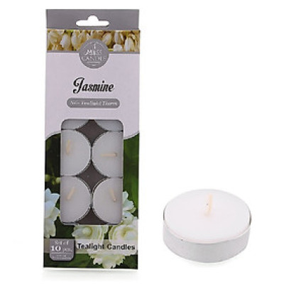 Hộp 10 Nến Thơm Hương Hoa Nhài Miss Candle FTRAMART EDC0368 (Trắng)