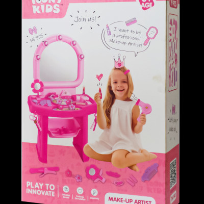 Đồ Chơi Bàn Trang Điểm TOONYKIDS - Đồ Chơi Nhập Vai Cho Bé - Makeup Artist TN140 [Tặng Kèm Sticker]