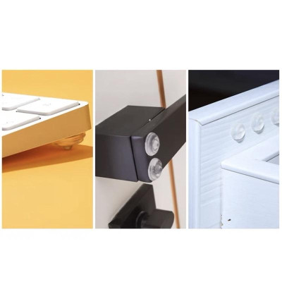 Set 10 Nút Đệm Silicone Trong Suốt Tự Dán, Chống Va Đập Cánh Cửa, Đồ Vật Tiện Dụng Trong Gia Đình, TakyHome 1750