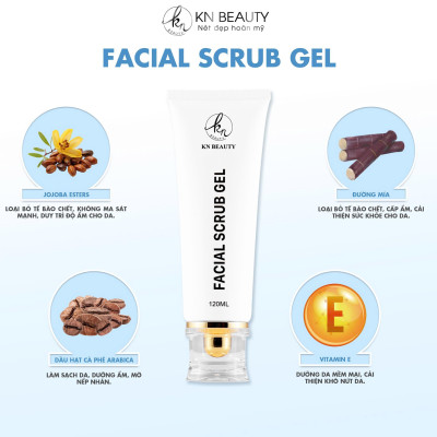 Gel Tẩy Tế Bào Chết Tinh Chất Cà Phê KN Beauty - Facial Scrub Gel 120 ml