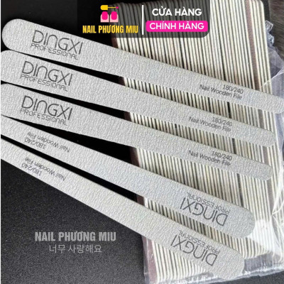 Dũa Mỏng DINGXI Màu Xám Độ Nhám 180/240 Chuyên Dụng Làm Nail Tiện Lợi, Xốp Cao Cấp Tạo Form Làm Nhám Bề Mặt Móng