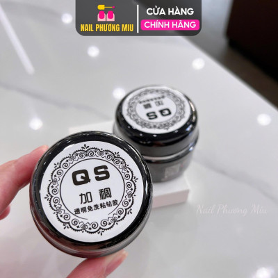 Gel Vẽ Nổi Thủy Tinh QS 20g Làm Nail, Gel Đa Năng, Vẽ Móng Hoa, Đậm Đặc Khô Nhanh, Không Nhăn Không Chảy Nail Phương Miu Nữ Sơn Gel
