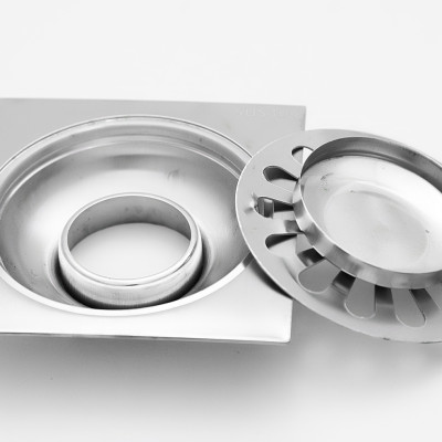 Hố ga thoát sàn Inox 304 mờ 12 x12