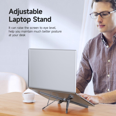 Giá Đỡ Dux Ducis X-Shape Folding cho Laptop, Macbook, iPad Nhôm Cao Cấp, Có Thể Điều Chỉnh Độ Cao, Tản Nhiệt_ Hàng chính hãng